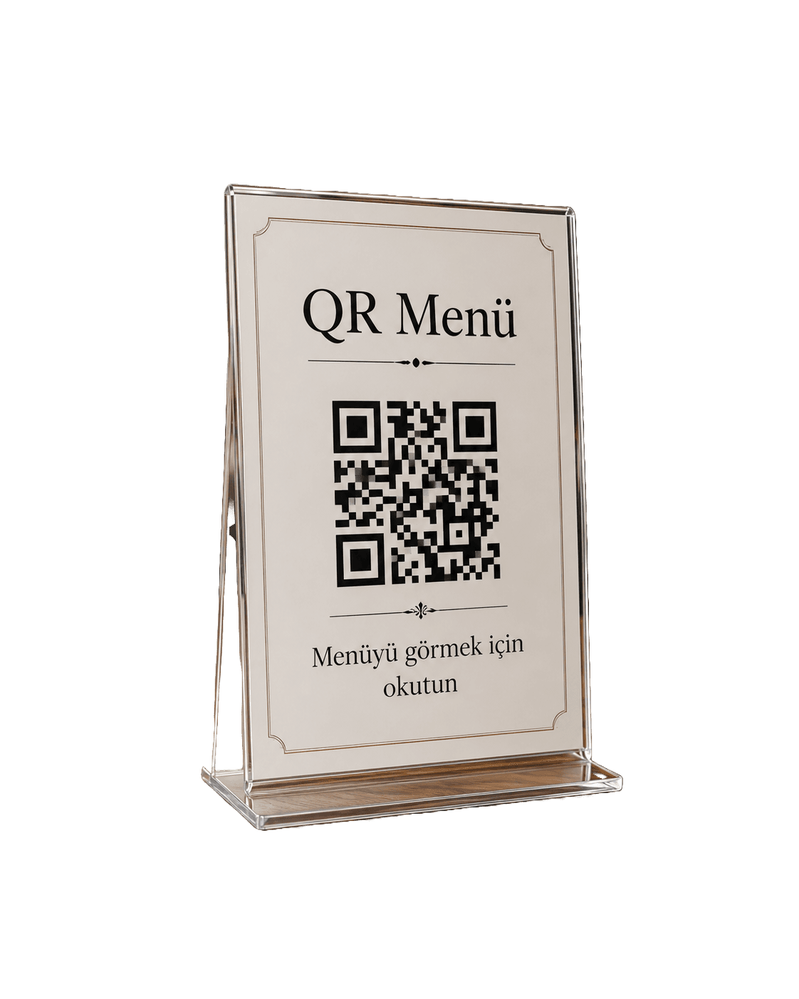 QR menu stand sample